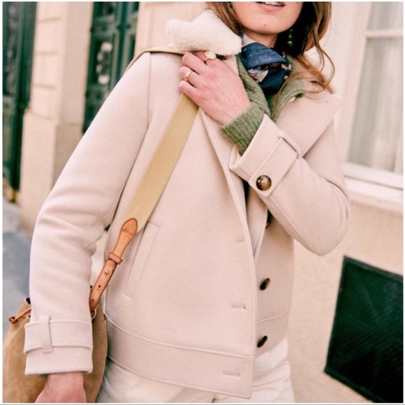 Sezane Jackets & Blazers - Sezane Hamptons Wool-Blend Short Coat Jacket Sand Size 38 US 6